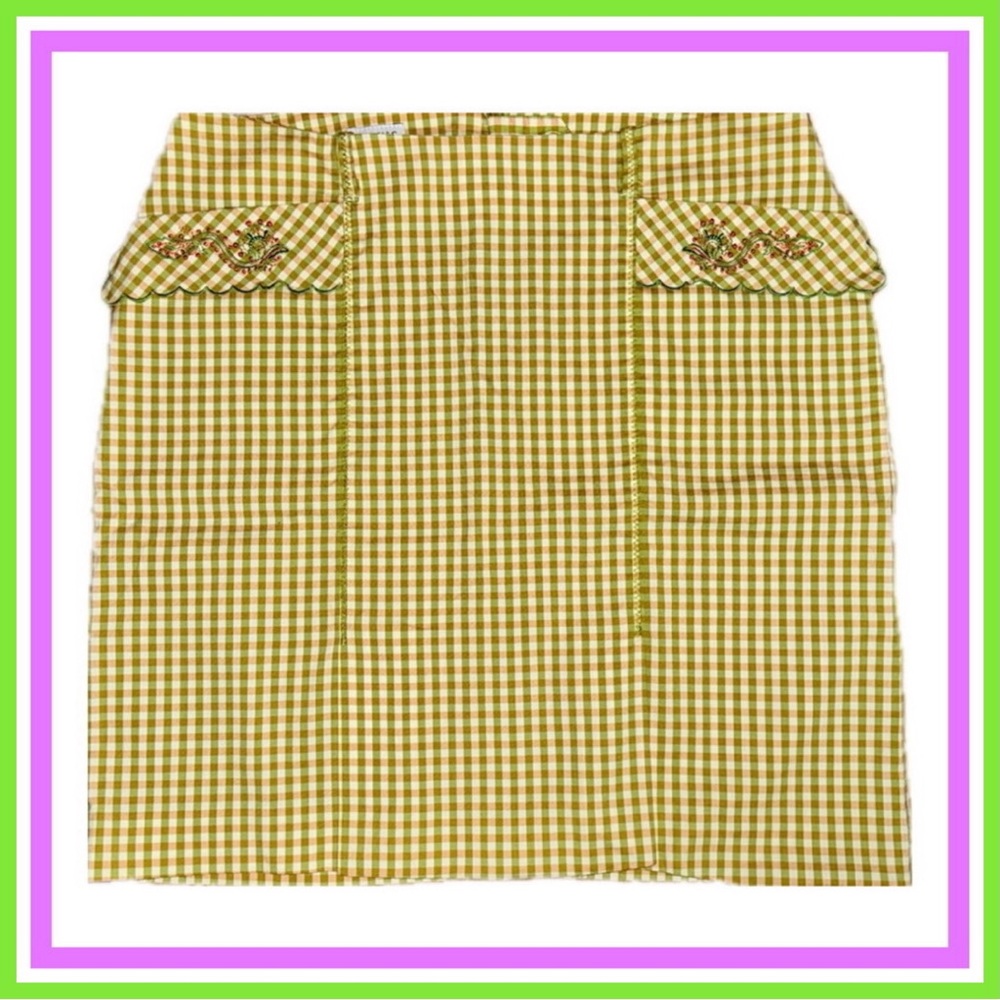 Vintage Blain & Cartwright Gingham Checkered High Waisted Skirt 🌼💛